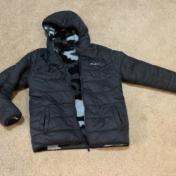 Eddie Bauer youth boys reversible fall puffer jacket - Picture 3 of 6